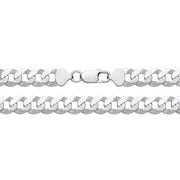 Silver Flat Bevelled Curb Chain
