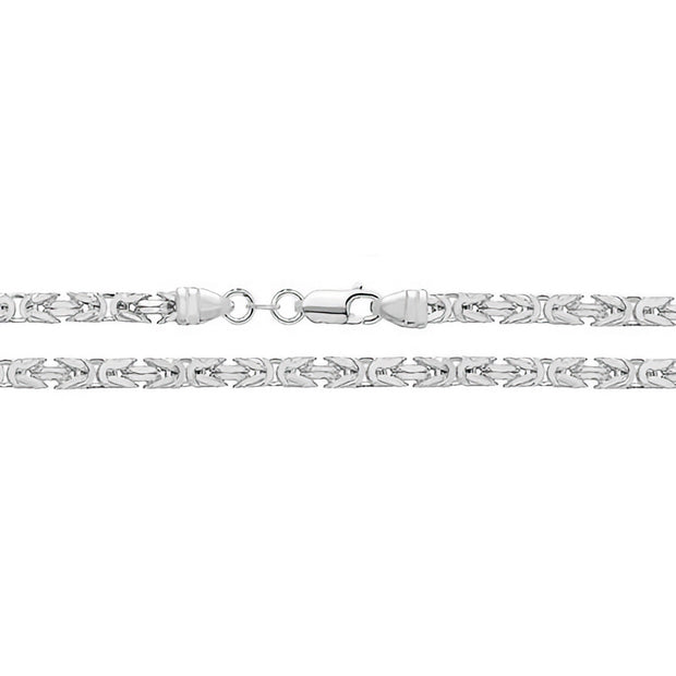 Silver Brc-sq Byzantine Chain