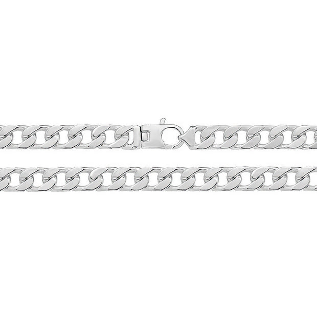 Silver Square Curb Chain