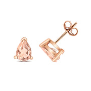 Morganite Earring in 9K Rose Gold