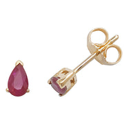 Ruby Earring in 9K Gold