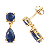 Sapphire  Earrings Round / Pear