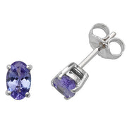 Tanzanite Earring in 9K White Gold