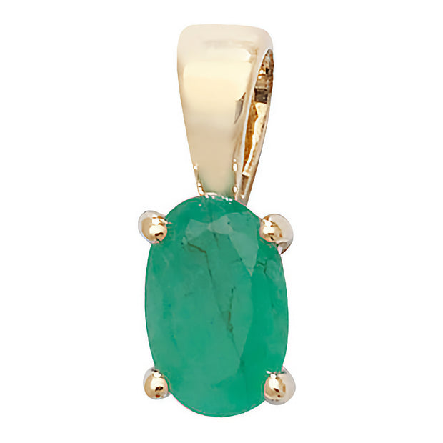 Emerald Pendant in 9K Gold