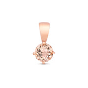 Morganite Pendant in 9K Rose Gold