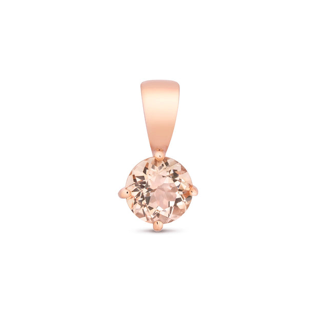 Morganite Pendant in 9K Rose Gold