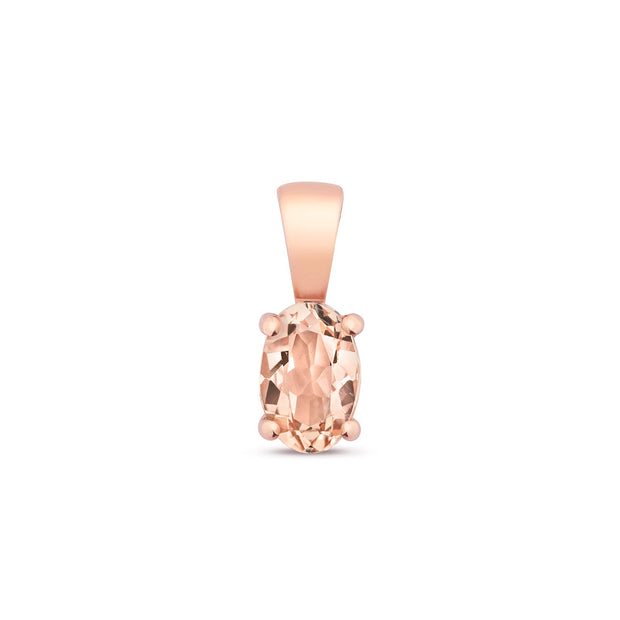 Morganite Pendant in 9K Rose Gold