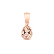 Morganite Pendant in 9K Rose Gold