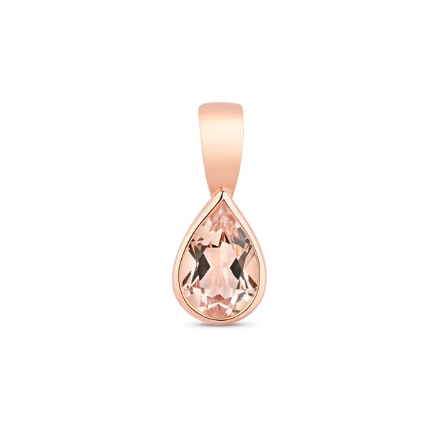 Morganite Pendant in 9K Rose Gold