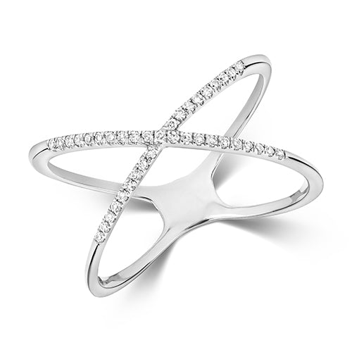 Diamond Ring in 9K White Gold