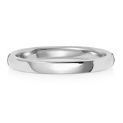 18K White Gold Wedding Ring Soft Court 2mm