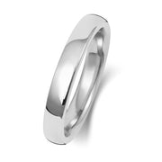 18K White Gold Wedding Ring Soft Court 3mm