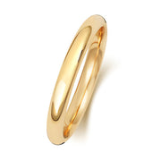 18K Yellow Gold Wedding Ring Trad Court 2.5mm