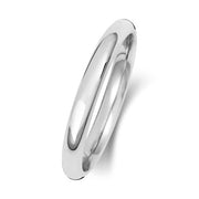 18K White Gold Wedding Ring Trad Court 2.5mm