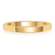 18K Yellow Gold Wedding Ring Flat 2mm