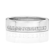 18K Yellow Gold Wedding Ring with Diamond