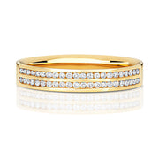 18K Gold Wedding Ring with Diamond