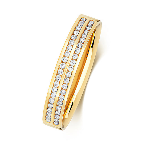 18K Gold Wedding Ring with Diamond