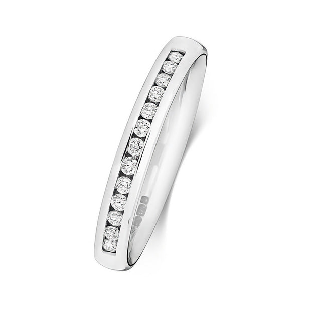 18K Gold Diamond Eternity Wedding Band