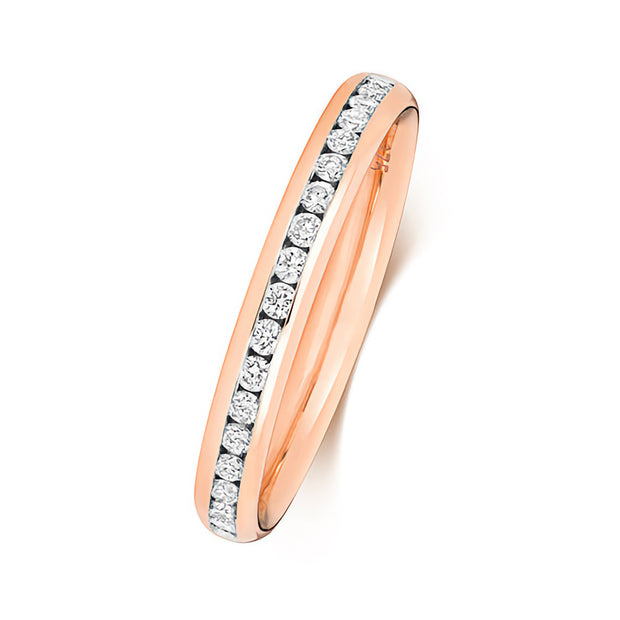 18K Gold Diamond Eternity Wedding Band