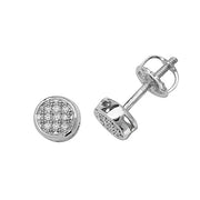 Diamond Earring in 9K White Gold