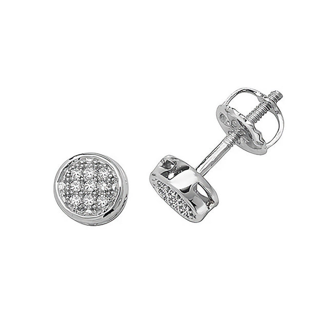 Diamond Earring in 9K White Gold