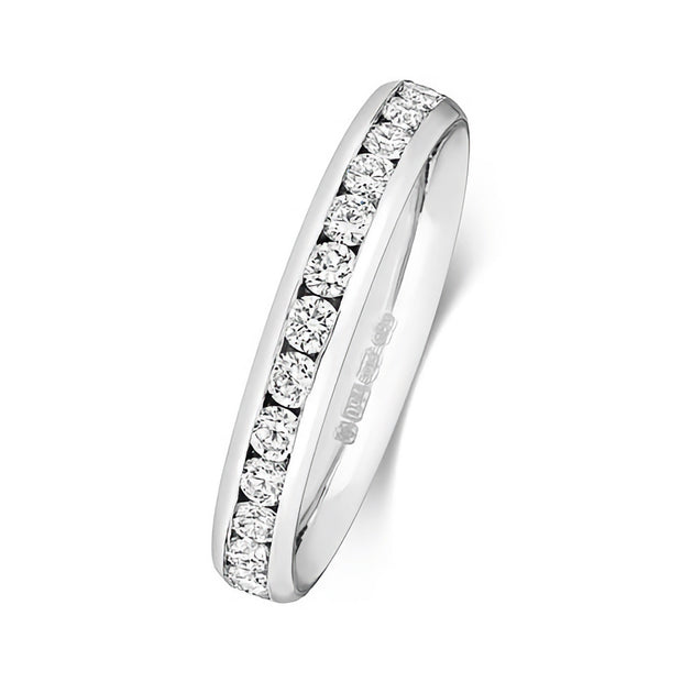 18K Gold Diamond Eternity Wedding Band