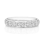 18K Gold Diamond Eternity Wedding Band