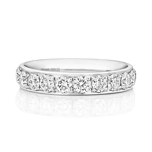 18K Gold Diamond Eternity Wedding Band