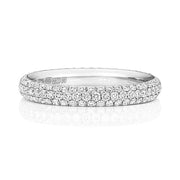 Platinum Eternity Ring 3 Row Diamonds G VS