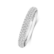 Platinum Eternity Ring 3 Row Diamonds G VS
