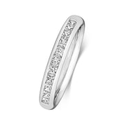 Platinum Eternity Diamond Ring Pc Channel Set with G VS Diamond