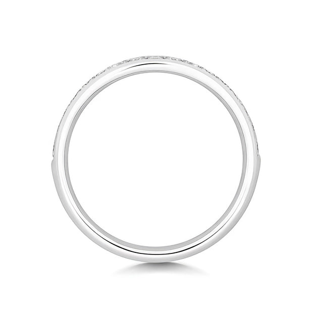 Platinum Diamond Wave Ring Grain Set G Si1