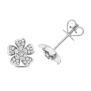 Diamond Earring in 18K White Gold