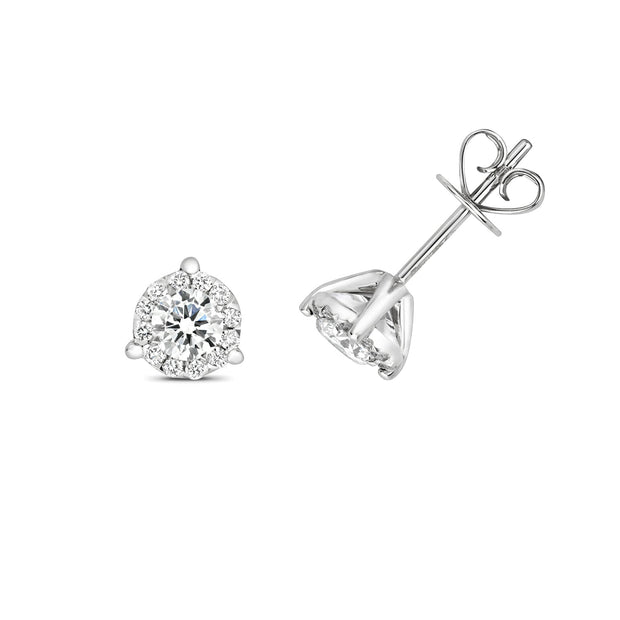 Diamond Earring in 18K White Gold