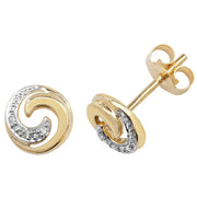 Diamond Earring in 9K Gold