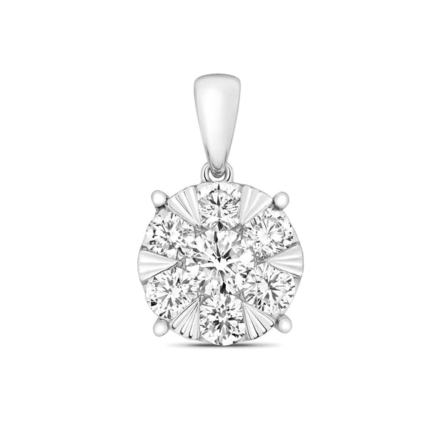 Diamond Pendant in 18K White Gold