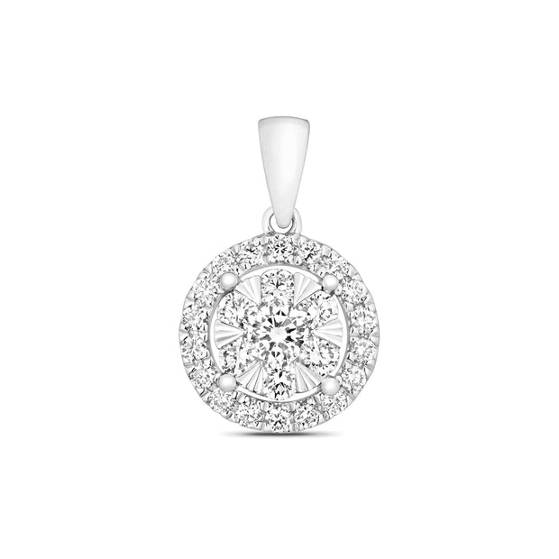 Diamond Pendant in 18K White Gold