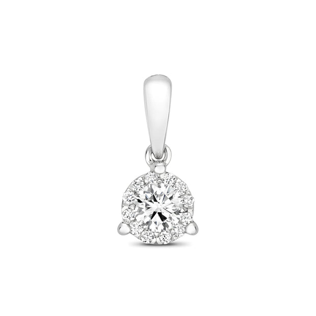 Diamond Pendant in 18K White Gold
