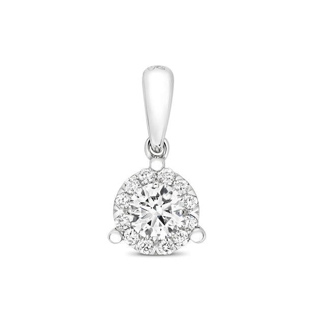 Diamond Pendant in 18K White Gold