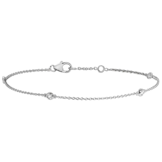 Diamond Bracelet in 18K White Gold