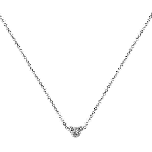 Diamond Necklace in 18K White Gold