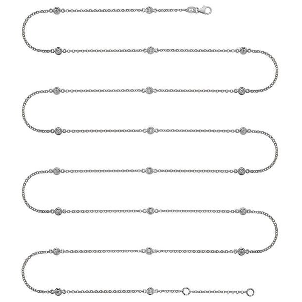 Diamond Necklace in 18K White Gold