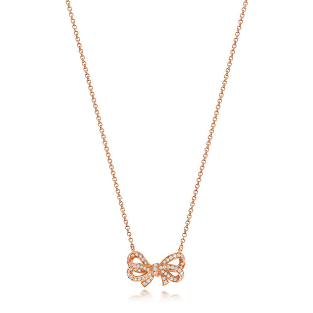 Diamond Necklace in 18K Rose Gold