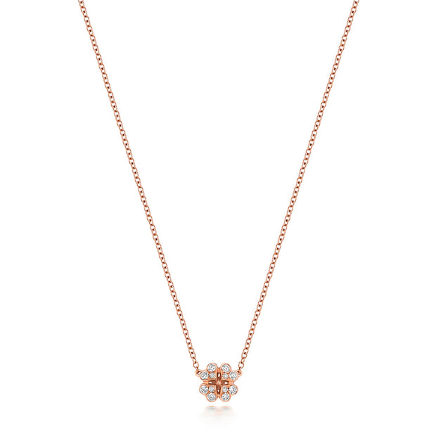 Diamond Necklace in 18K Rose Gold
