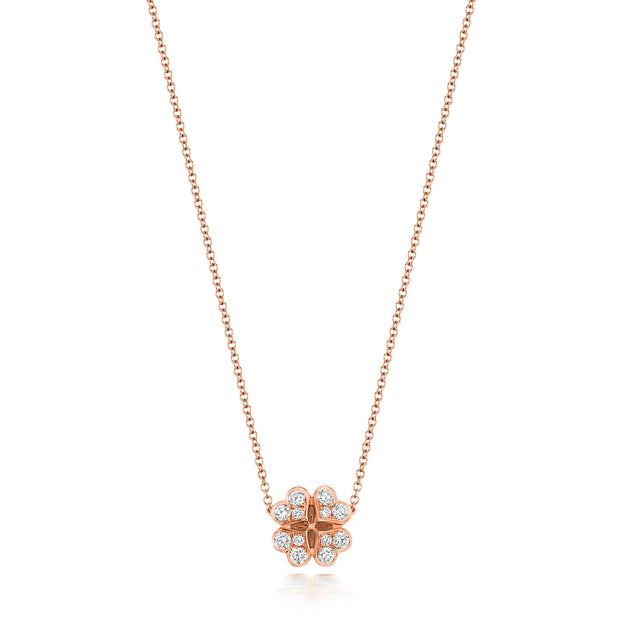 Diamond Necklace in 18K Rose Gold