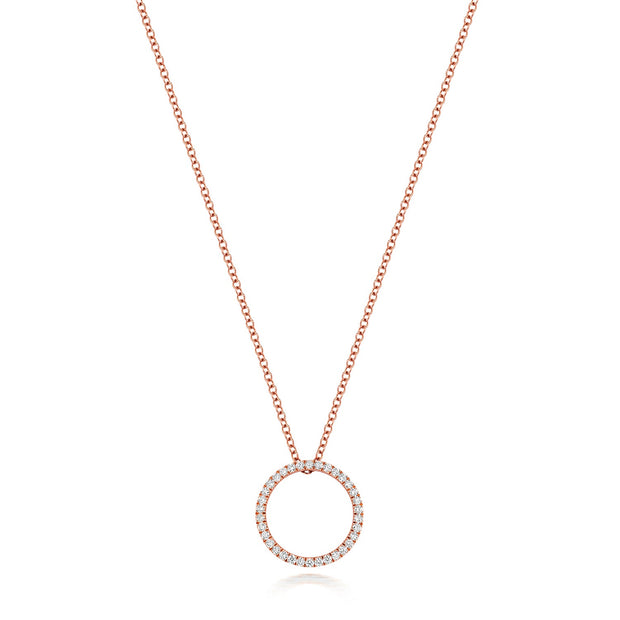 Diamond Necklace in 18K Rose Gold