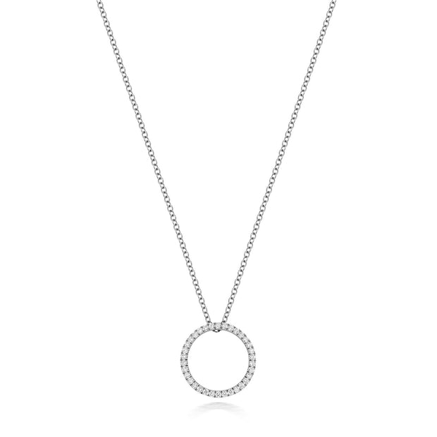 Diamond Necklace in 18K White Gold