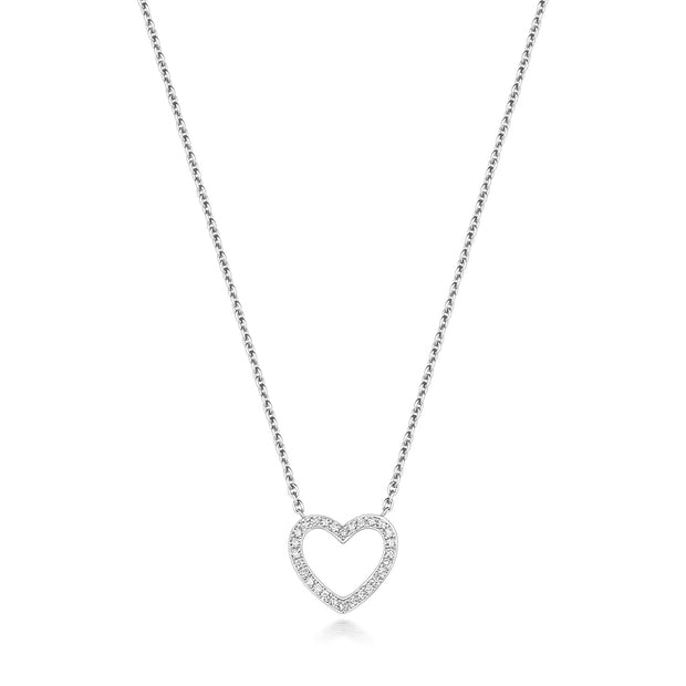 Diamond Necklace in 18K White Gold