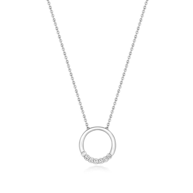 Diamond Necklace in 18K White Gold
